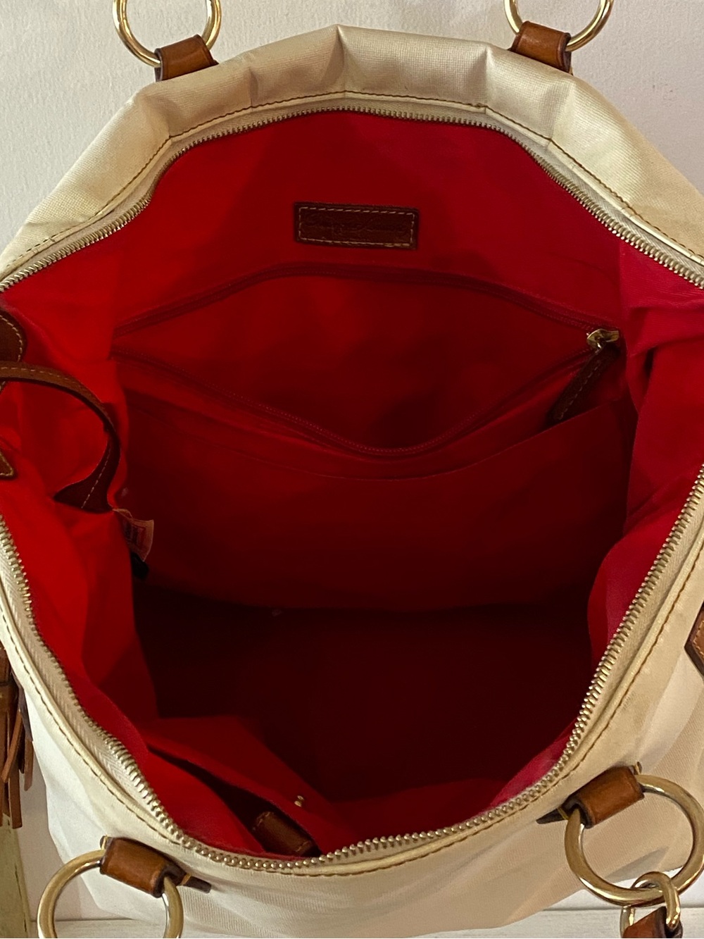 Dooney & Bourke Nylon Tote in Cream🌺 - Picture 6 of 15